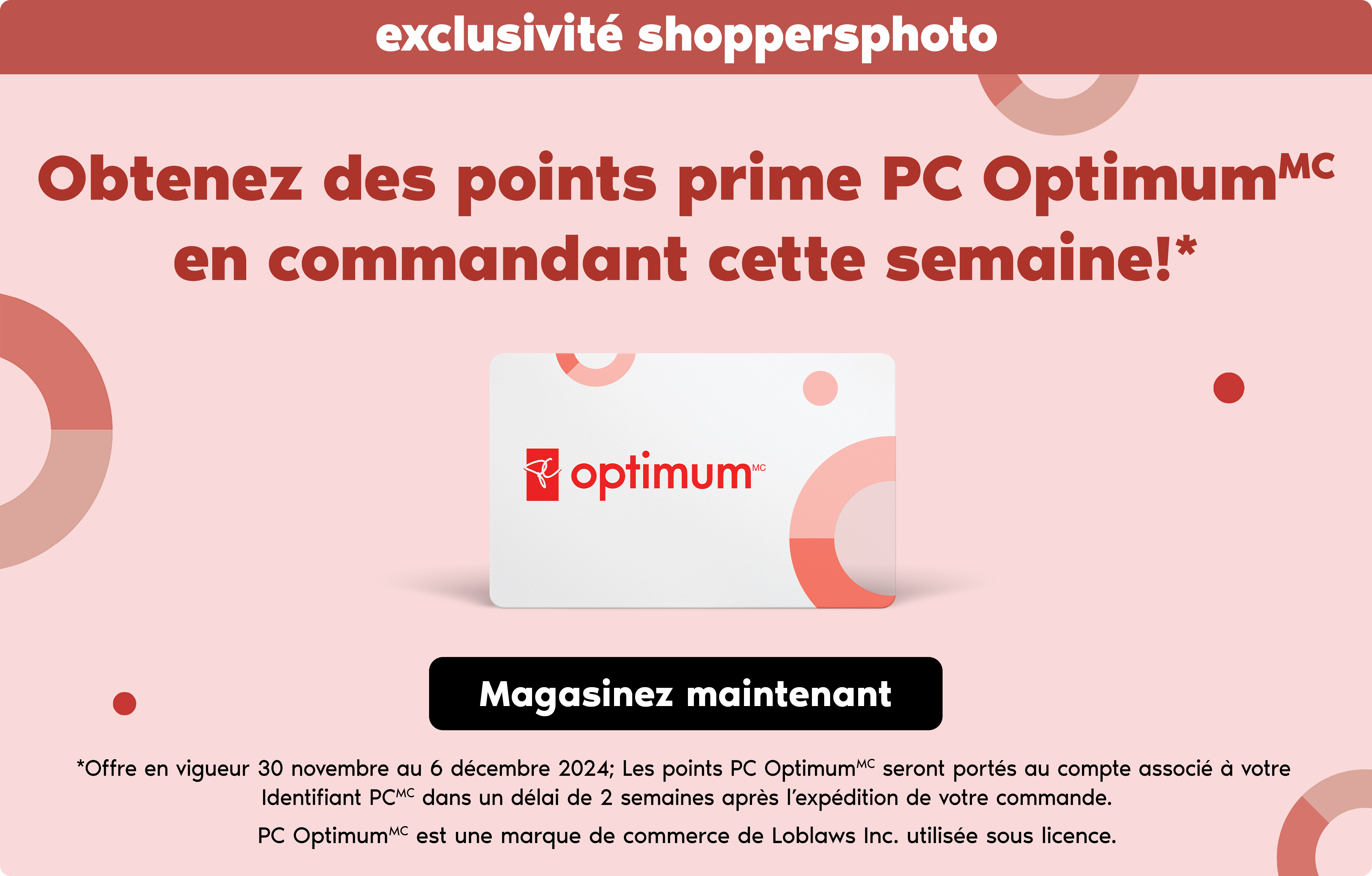 Recevez des points avec chaque commande. Créez votre compte à identifiant PC maintenant