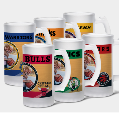 NBA Frosted Beer Steins